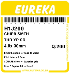 H1J200 - Chipboard Square Drive -H1J200_Label_T